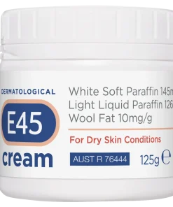 E45 Moisturising Cream for Dry Skin & Eczema 125g