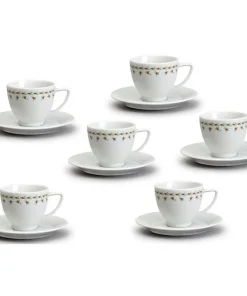 Set of coffee cups and saucers (120) LEA 25570OU, Sapo moka (120) LEA 25570OU